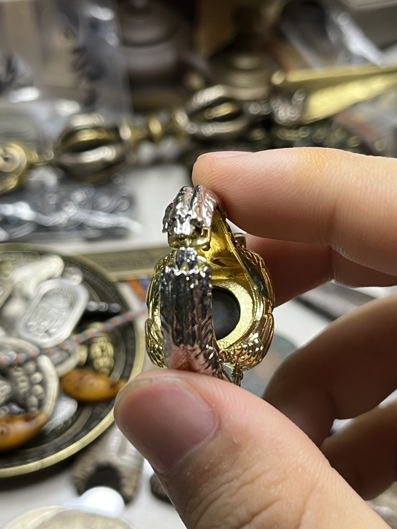 藏传文玩合集 藏传——天珠戒指