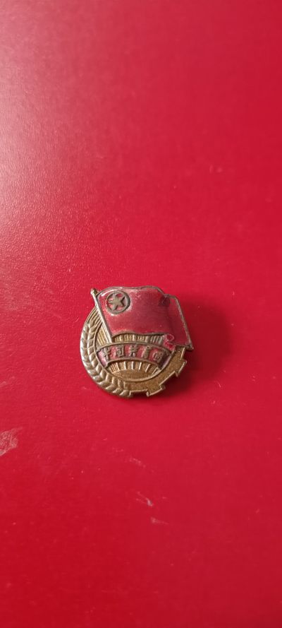 全场0起0押金！ 55个拍品随便拍 - 五十年代共青团，铜制珐琅团徽！