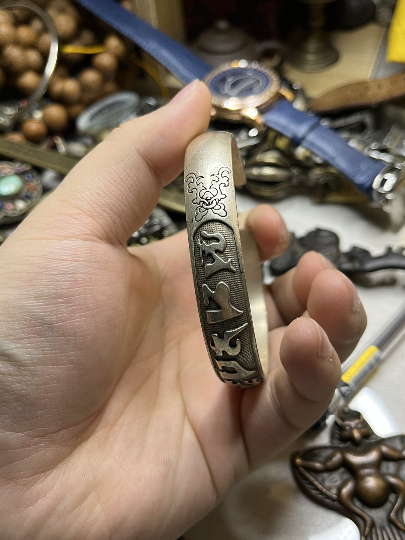 藏传文玩合集 藏传——六字真言手镯