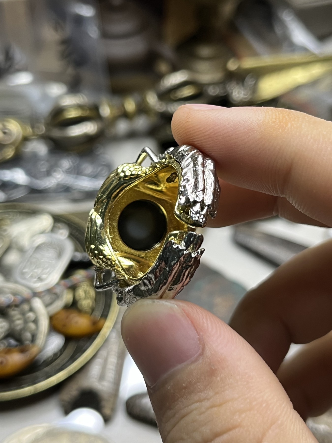 藏传文玩合集 藏传——天珠戒指