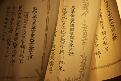 陆军少将朝川轨策个人证书套装  - 陆军少将朝川轨策个人证书套装 
