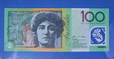 港、澳、台、中外钞、流水签、机签、箱包单、靓号专场第27期 - 澳大利亚1996年100元塑料钞 豹子号 AH13416888 UNC一张/如图