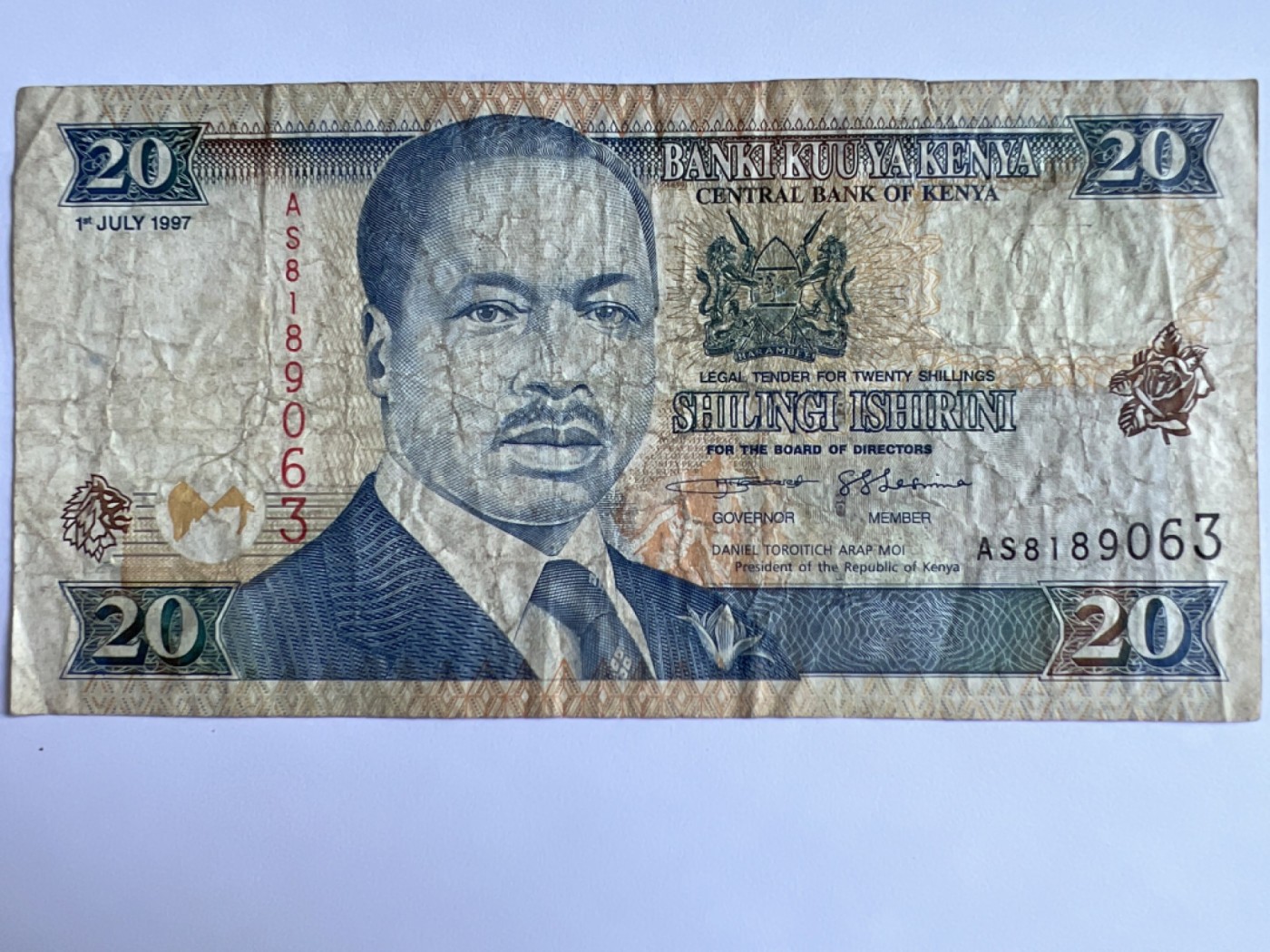 第392期 纸币专场 （无押金，捡漏，全场20包邮，偏远地区除外，接收代拍业务） 肯尼亚20先令