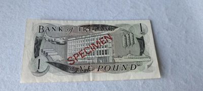 【8个洞收藏】第27场★1件包邮 0起1加★纸币专场 - 早期爱尔兰 1英镑  样币