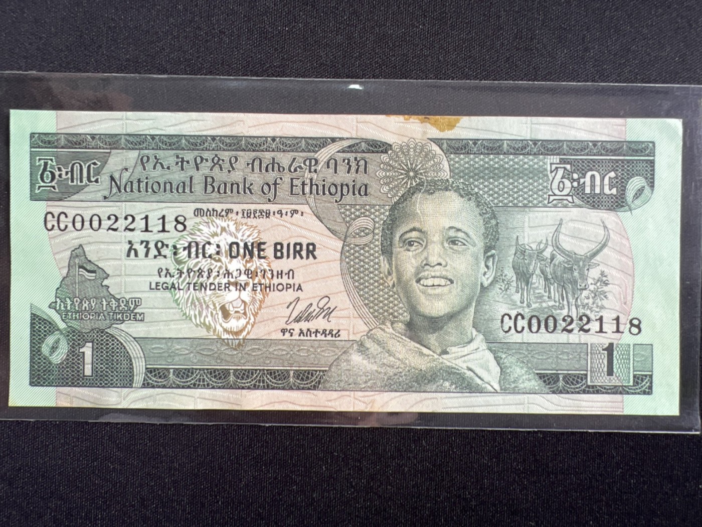 第393期 纸币专场 （无押金，捡漏，全场20包邮，偏远地区除外，接收代拍业务） 埃塞俄比亚1比尔