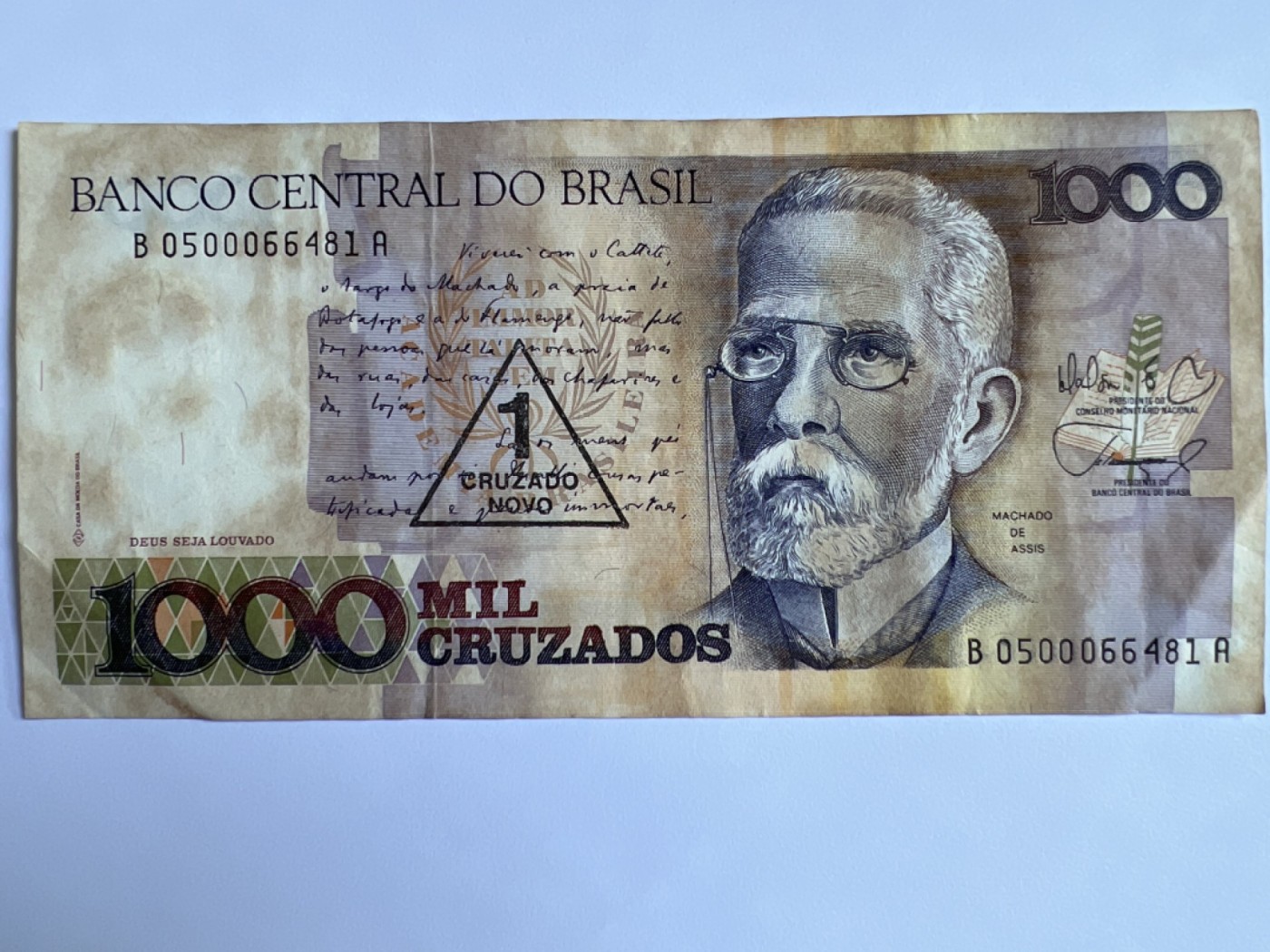 第415期 纸币专场 （无押金，捡漏，全场20包邮，偏远地区除外，接收代拍业务） 巴西1000克鲁塞罗