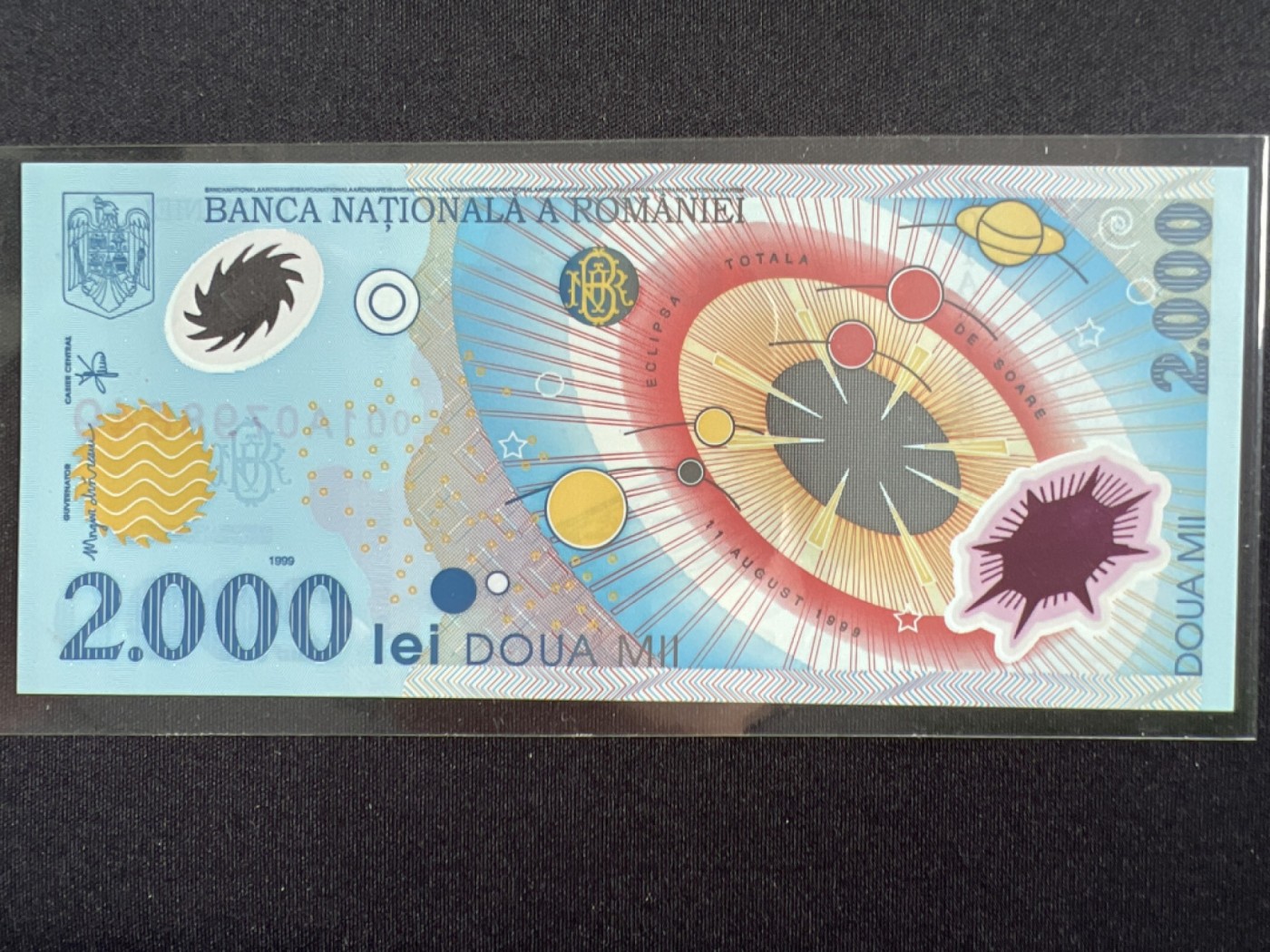 第393期 纸币专场 （无押金，捡漏，全场20包邮，偏远地区除外，接收代拍业务） 罗马尼亚2000列伊塑料钞
