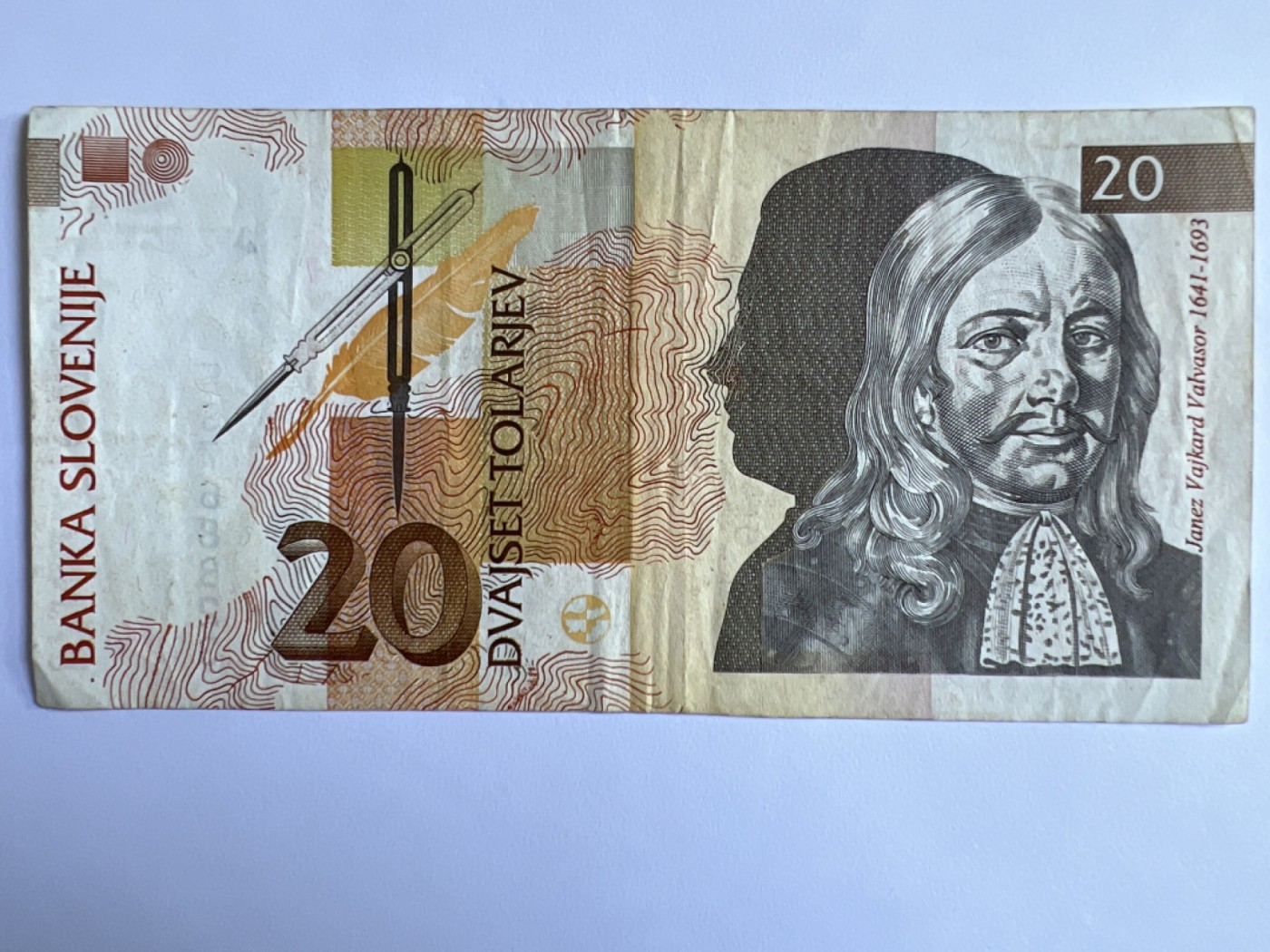 第546期  纸币专场 （无押金，捡漏，全场50包邮，偏远地区除外，接收代拍业务） 斯洛文尼亚20托拉