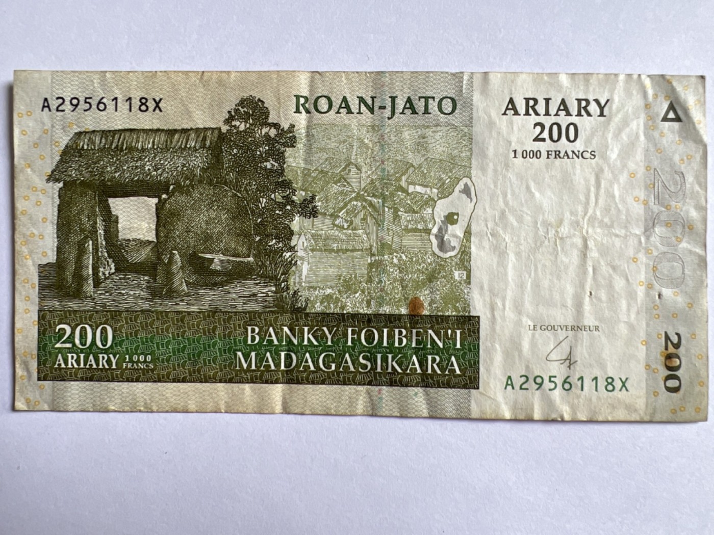 第387期 纸币专场 （无押金，捡漏，全场20包邮，偏远地区除外，接收代拍业务） 马达加斯加200阿里亚里