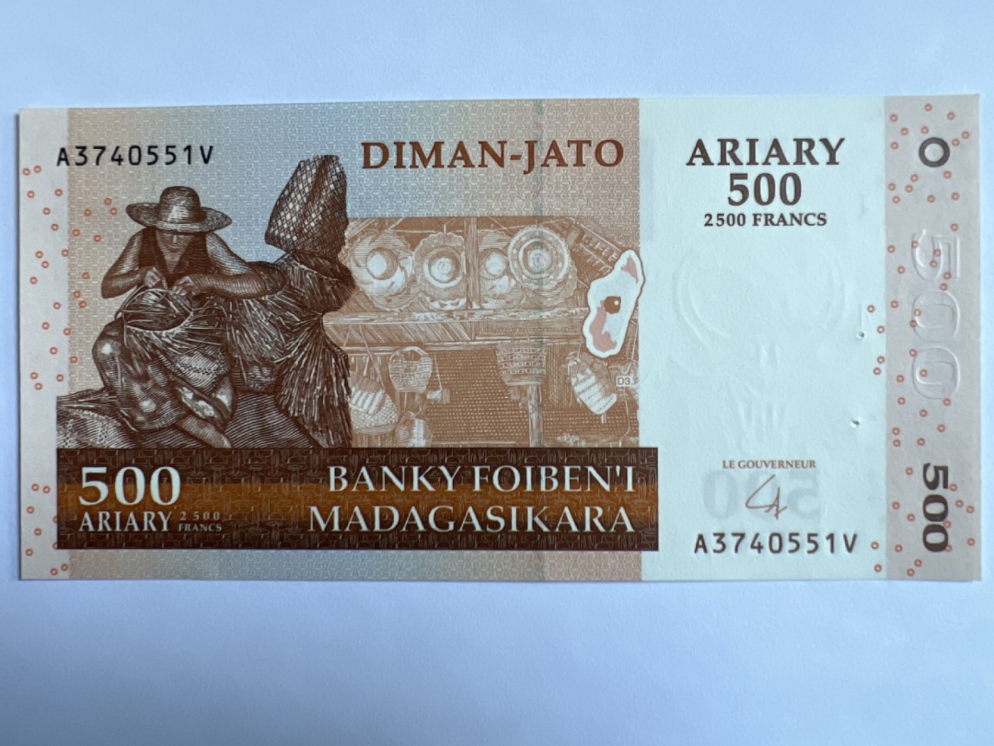 第387期 纸币专场 （无押金，捡漏，全场20包邮，偏远地区除外，接收代拍业务） 马达加斯加500阿里亚里