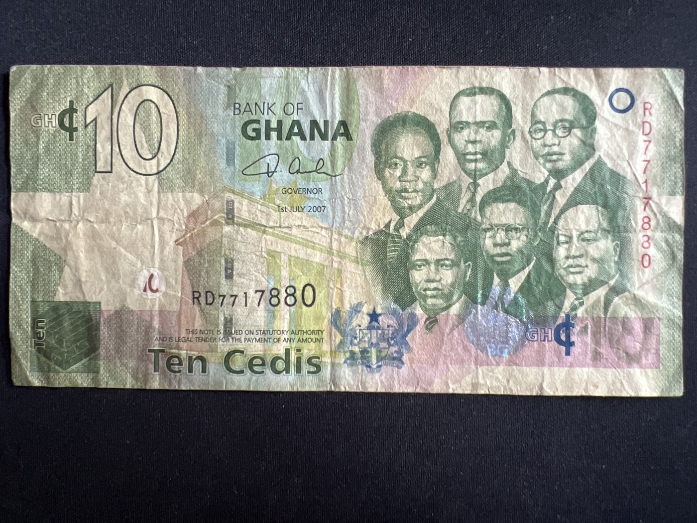 第393期 纸币专场 （无押金，捡漏，全场20包邮，偏远地区除外，接收代拍业务） 加纳10塞地