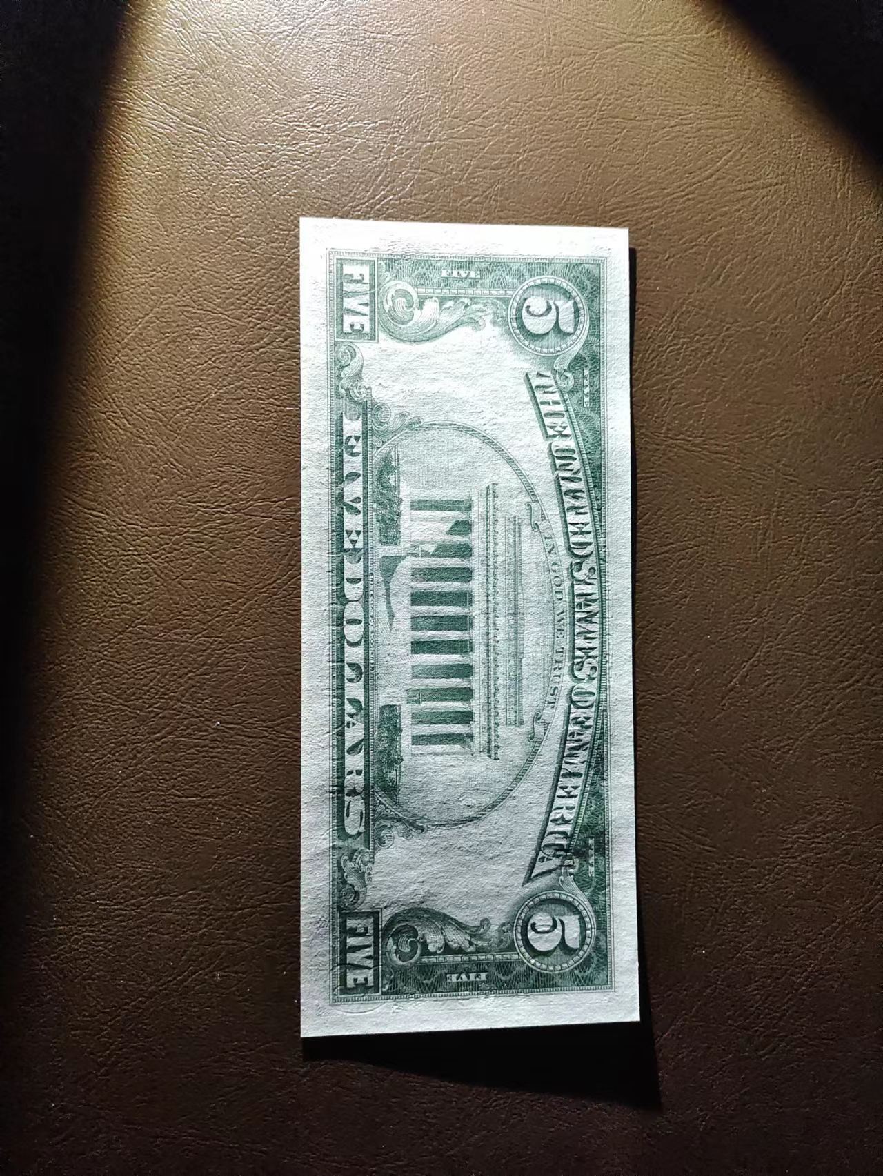 Unc 美国纸币 1974年 5美金纸币