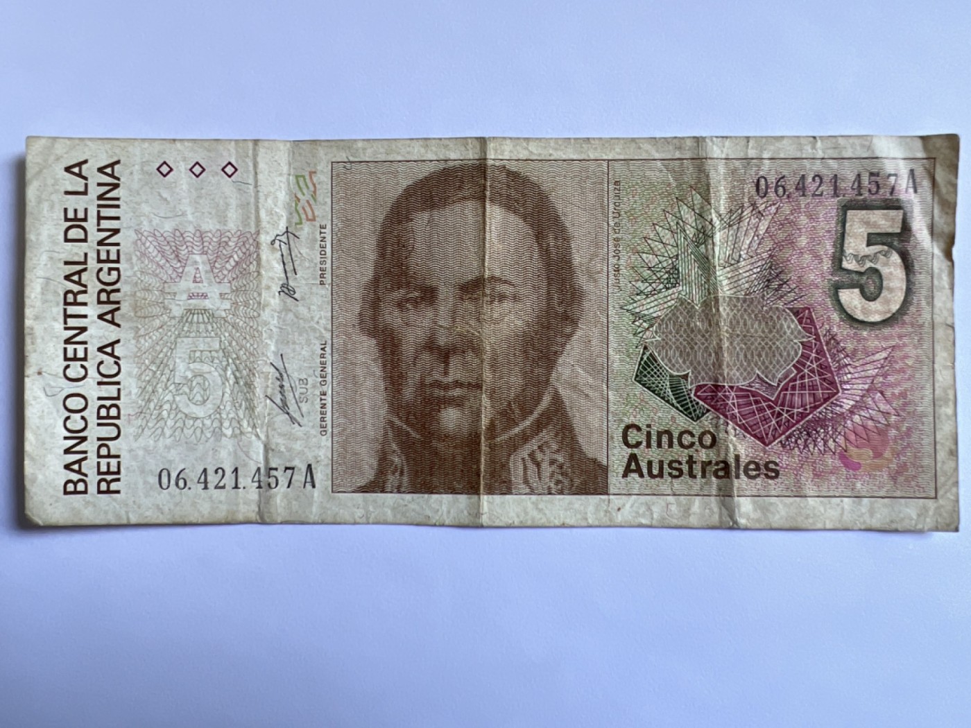 第387期 纸币专场 （无押金，捡漏，全场20包邮，偏远地区除外，接收代拍业务） 阿根廷5奥斯特