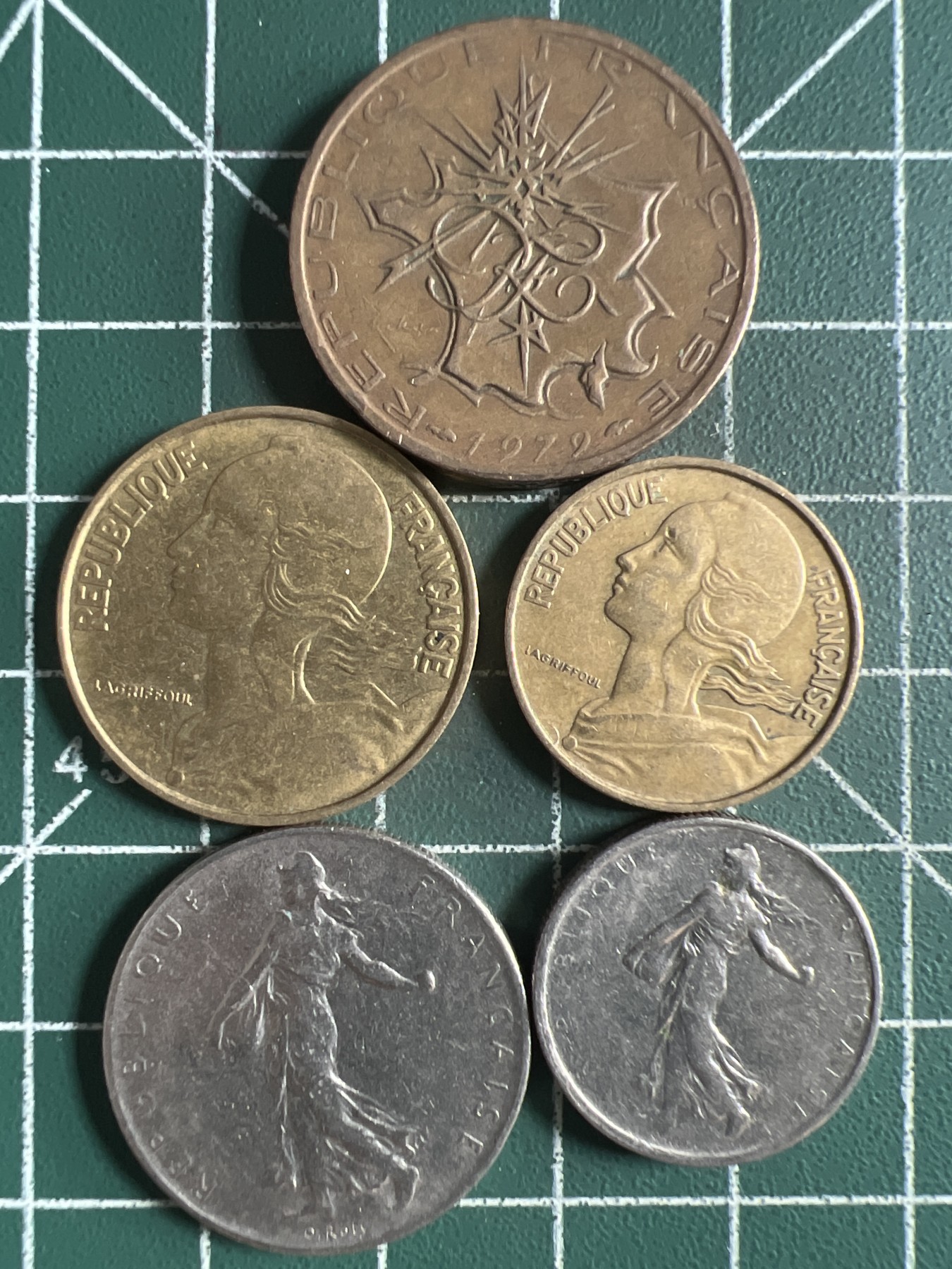 第389期 硬币币专场 （无押金，捡漏，全场20包邮，偏远地区除外，接收代拍业务） 法国5枚