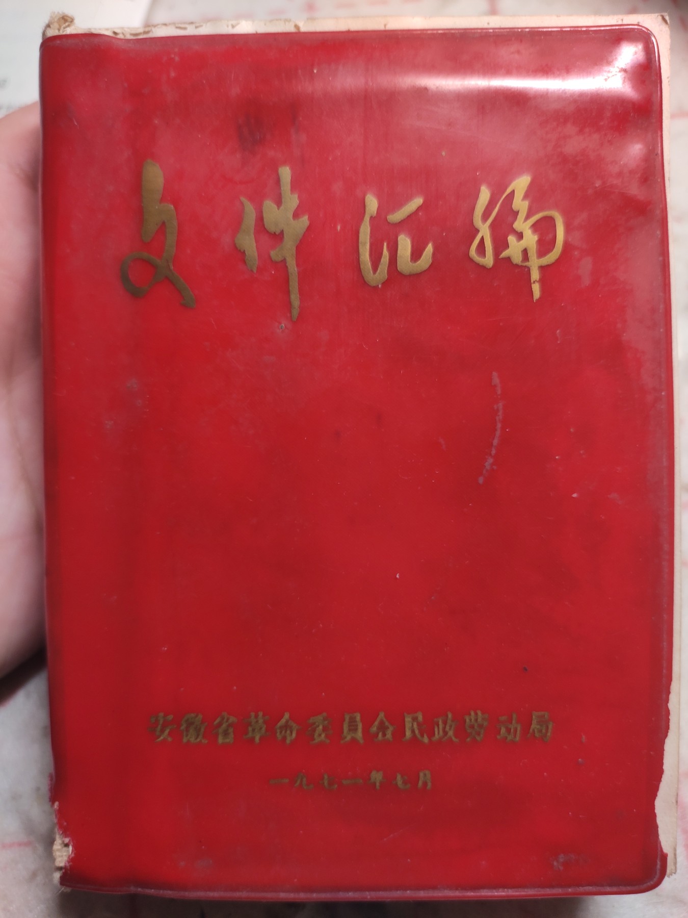 皖江书章第4次麦稀奇拍卖 文件汇编，安徽省革委民政劳动局