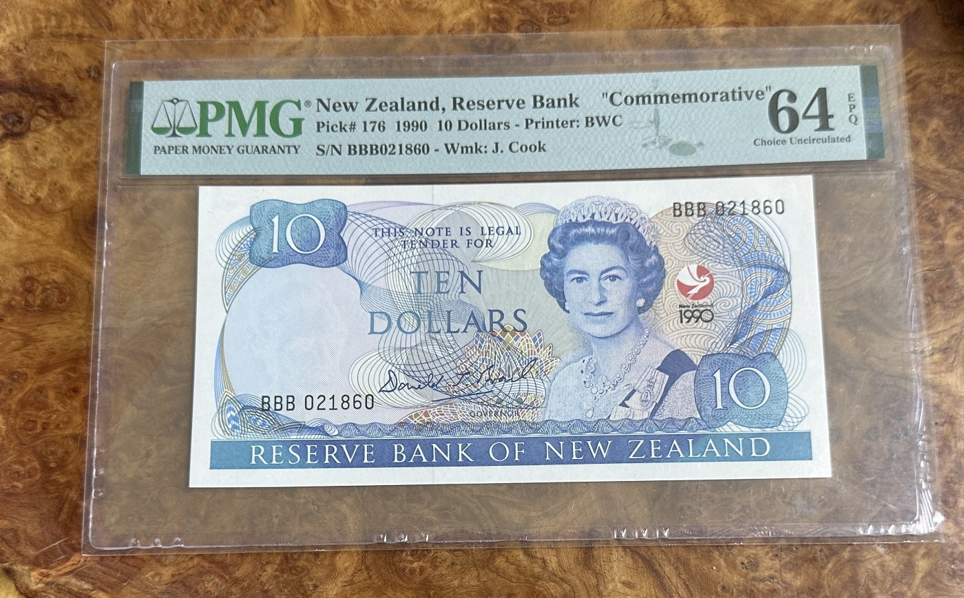 Chase Auction 第24期 - - 外钞、民国钞和人民币混合场！ 1990年新西兰10元，PMG64e！
