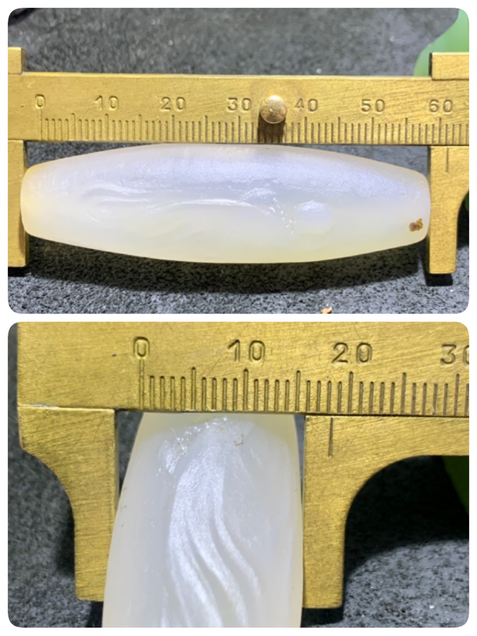 精美高玉化亚光海洋玉髓手工俏色巧雕无相佛，佛在心中，意境大桶珠一个！