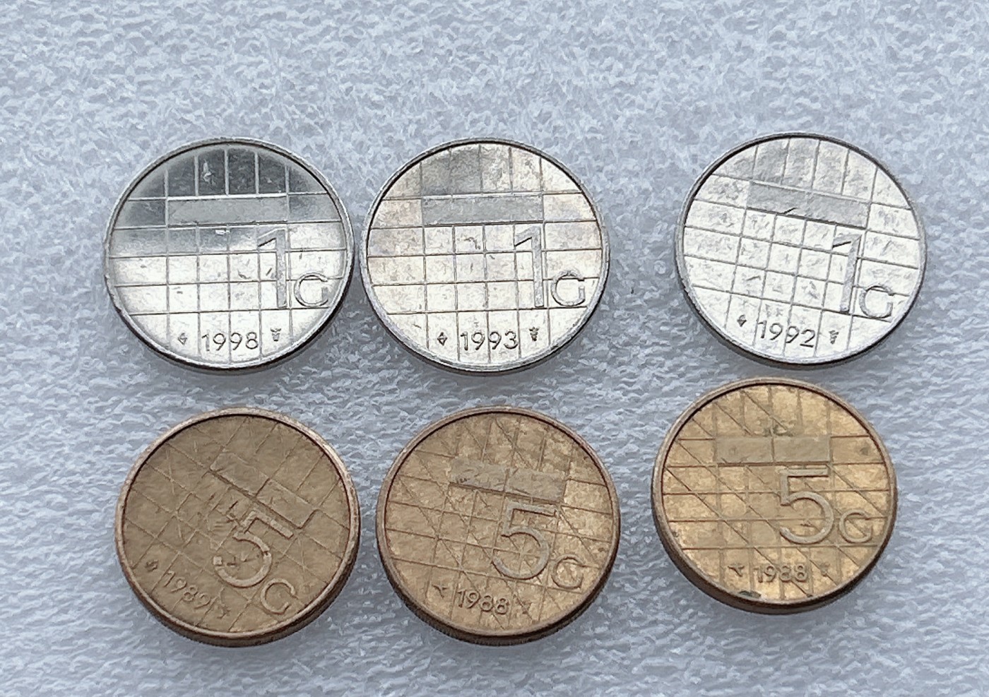 全场一元起拍 世界钱币散币场 第19期 荷兰1分、5分