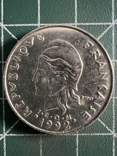 第412期 硬币专场 （无押金，捡漏，全场20包邮，偏远地区除外，接收代拍业务） - 法属波里尼西亚20法郎