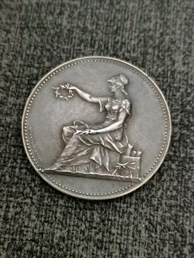 欧洲章牌专场【20】 - 1912法国银章 雅典娜坐像银章