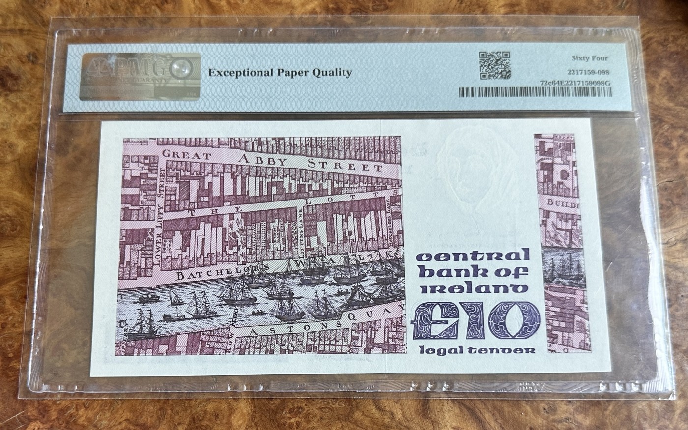 Chase Auction 第24期 - - 外钞、民国钞和人民币混合场！ 1987年爱尔兰10元，PMG64e！