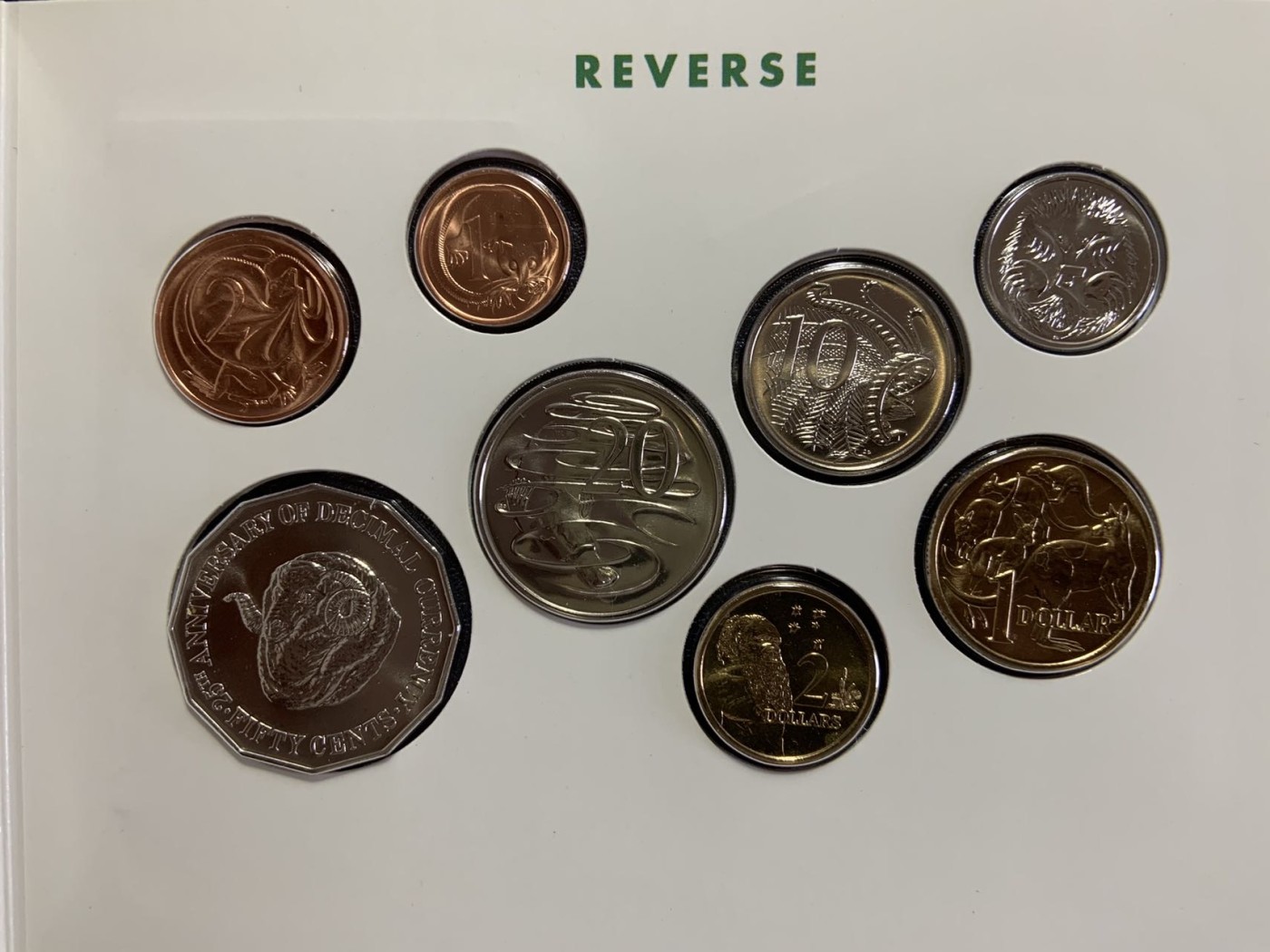 收藏联盟Quantum Auction 第284期拍卖  澳大利亚1991年5分-2元(包含50分纪念币和最后一次发行大绵羊硬币)套装纪念币一套 品相全新 官方发行