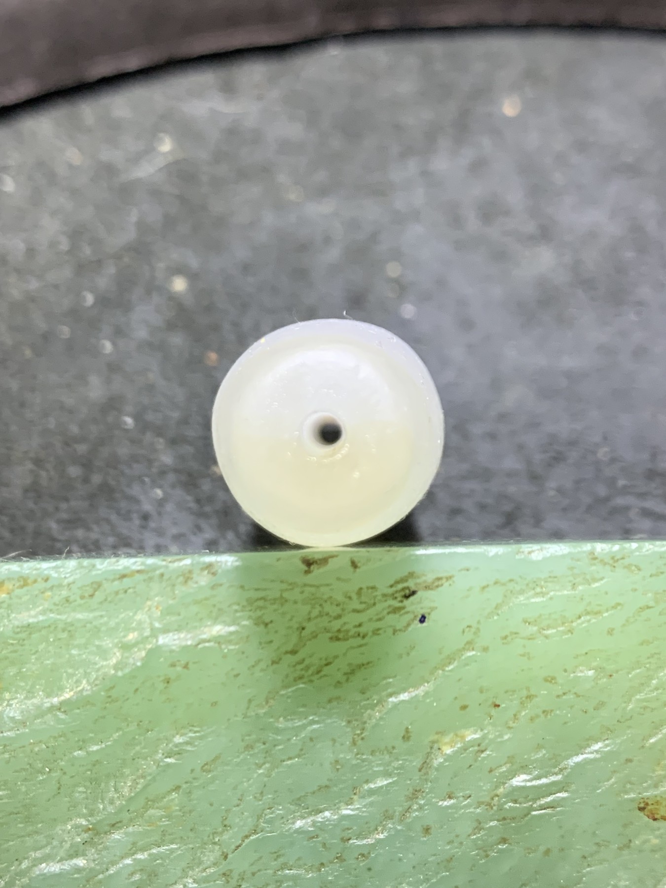 精美高玉化海洋玉髓手工雕刻祥云纹悟字大桶珠一个！