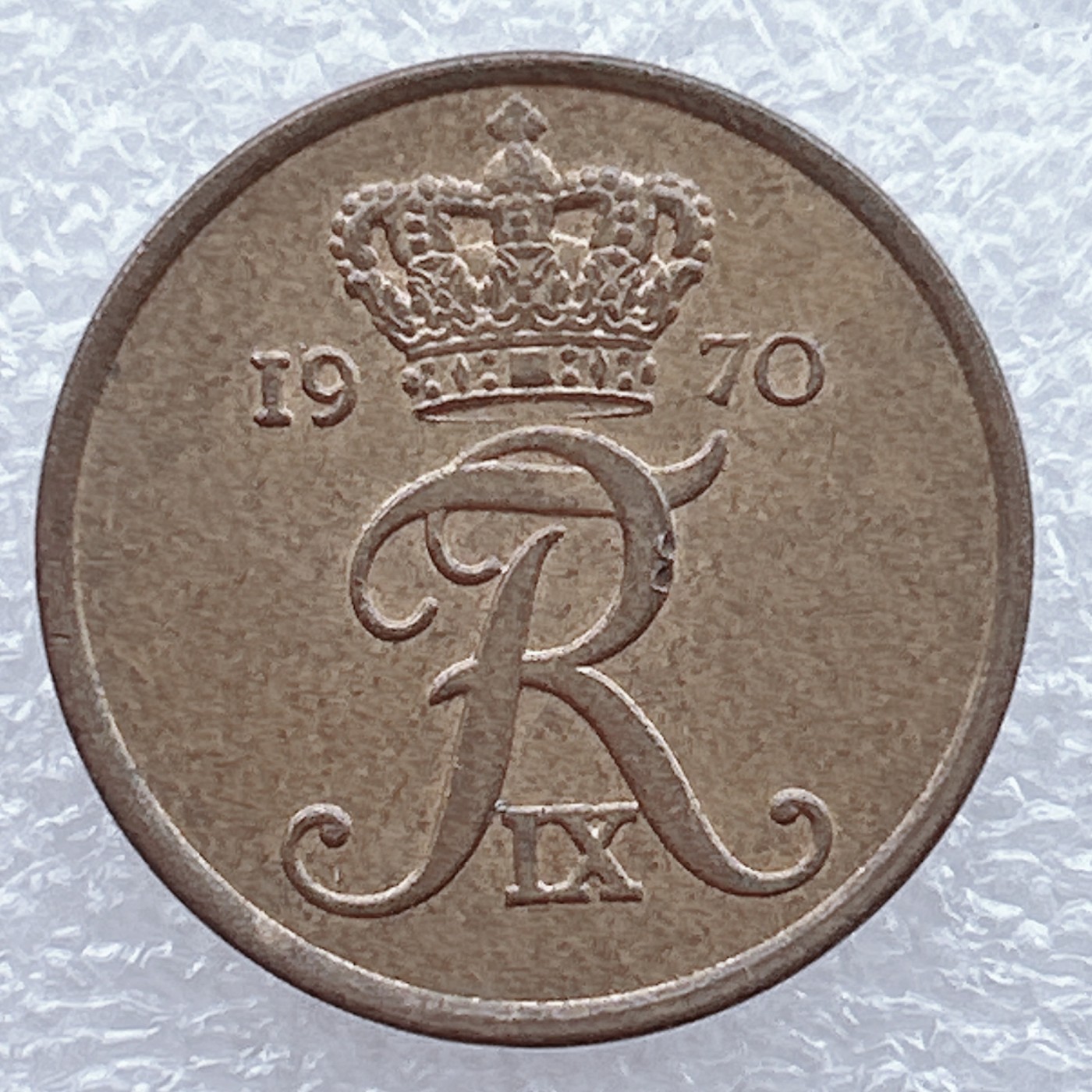 全场一元起拍 世界钱币散币场 第22期 1970年丹麦5欧尔