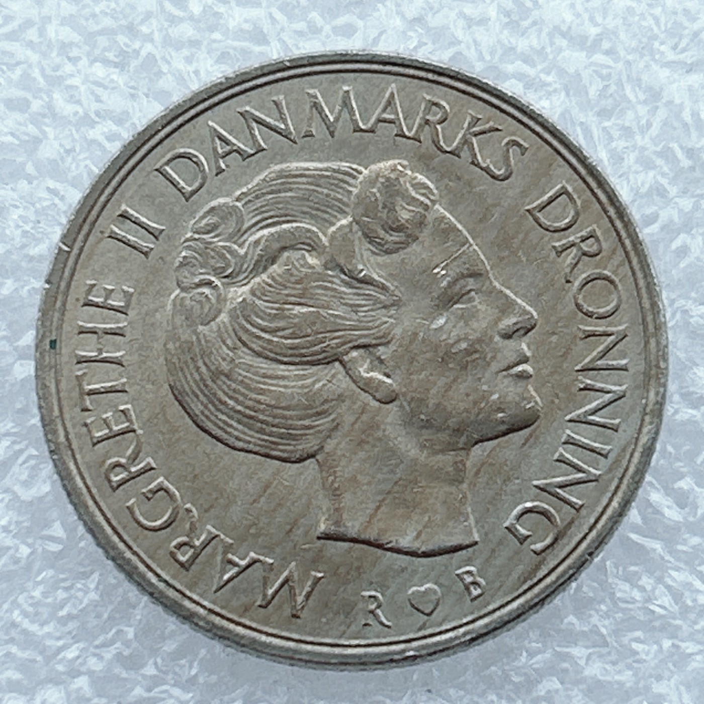 全场一元起拍 世界钱币散币场 第19期 1985年丹麦女王1克朗 玛格丽特二世