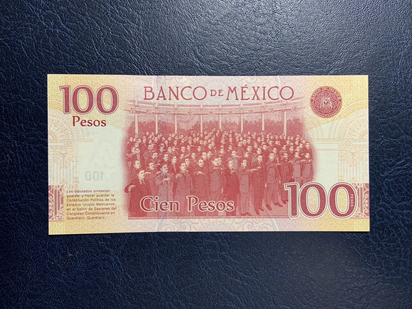 收藏联盟Quantum Auction 第284期拍卖  墨西哥2017年100比索宪法发布100周年纪念 品相全新UNC