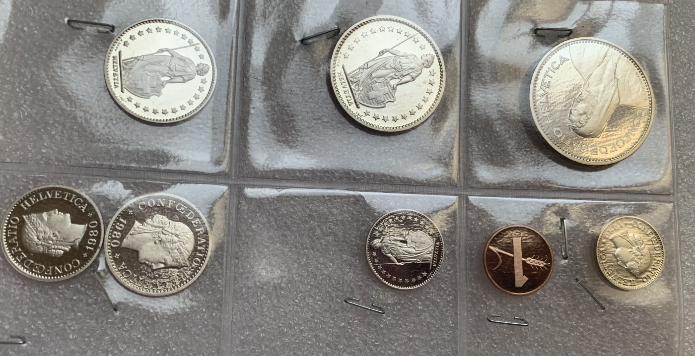 瓶子🏺第106期拍卖会  瑞士1980年精制套币8枚套