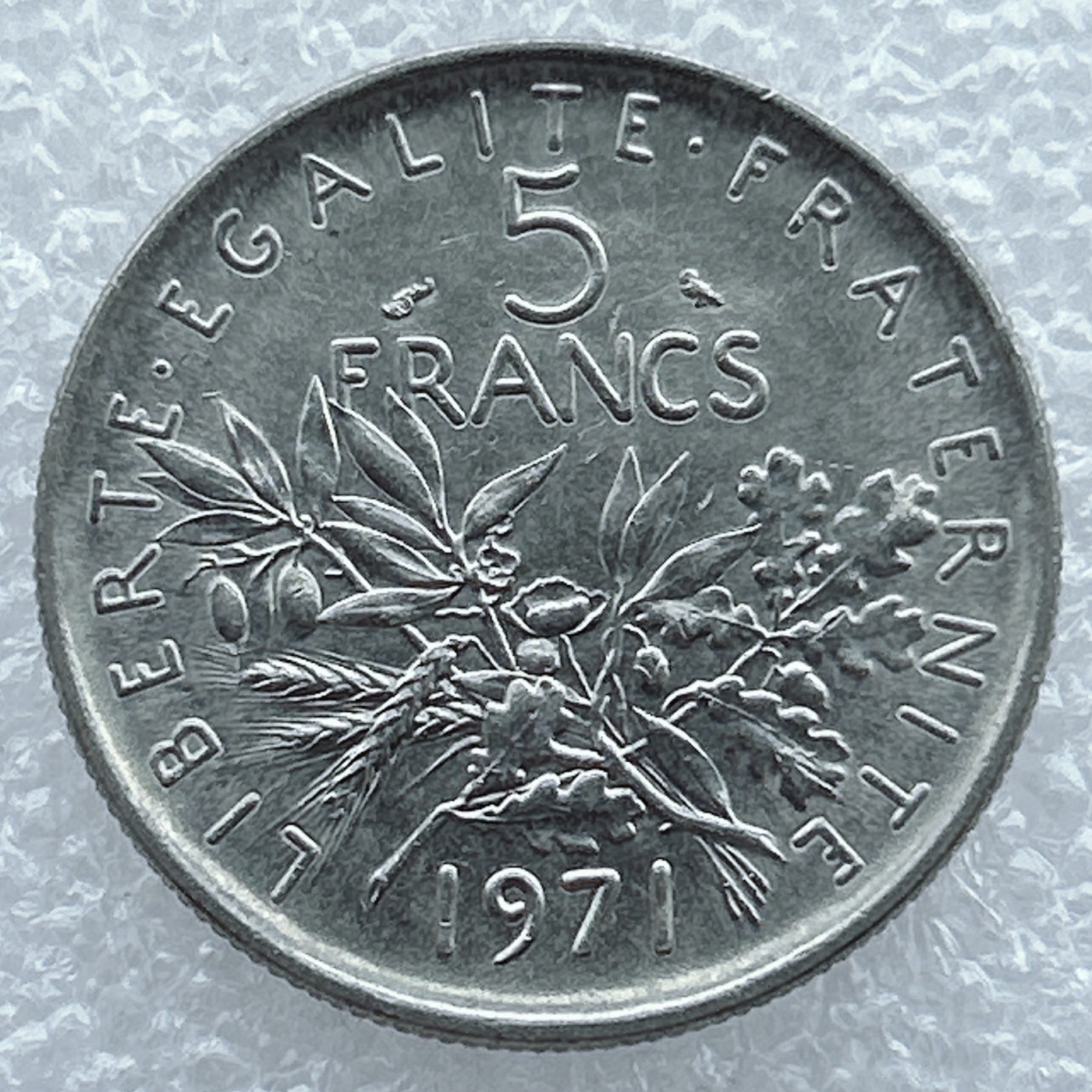 全场一元起拍 世界钱币散币场 第19期 法国1971年5法郎