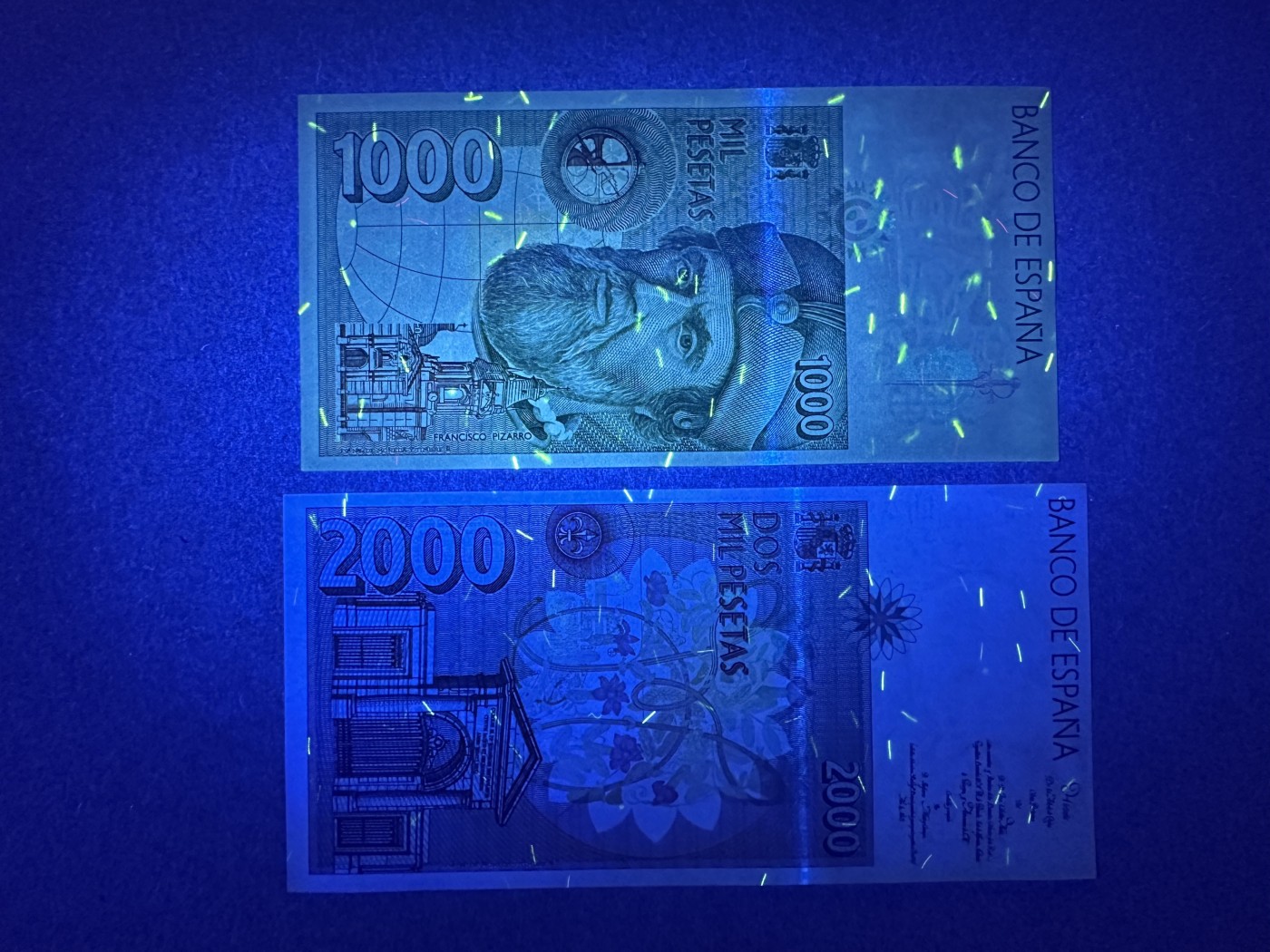 《张总收藏》116期-外币精品荟萃 西班牙1000、2000比塞塔2张 UNC 末版
