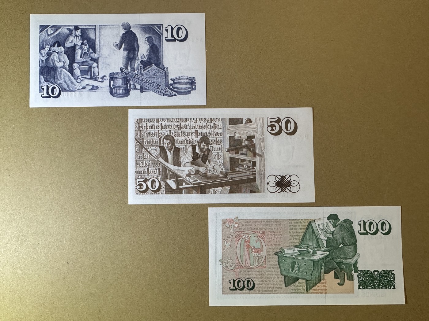 《张总收藏》116期-外币精品荟萃 冰岛10、50、100克朗3张 UNC 1981年