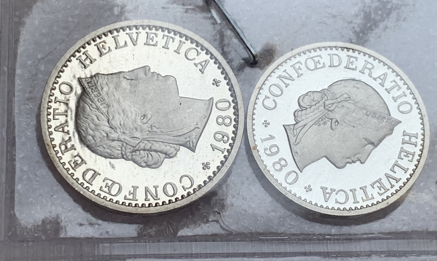 瓶子🏺第106期拍卖会  瑞士1980年精制套币8枚套