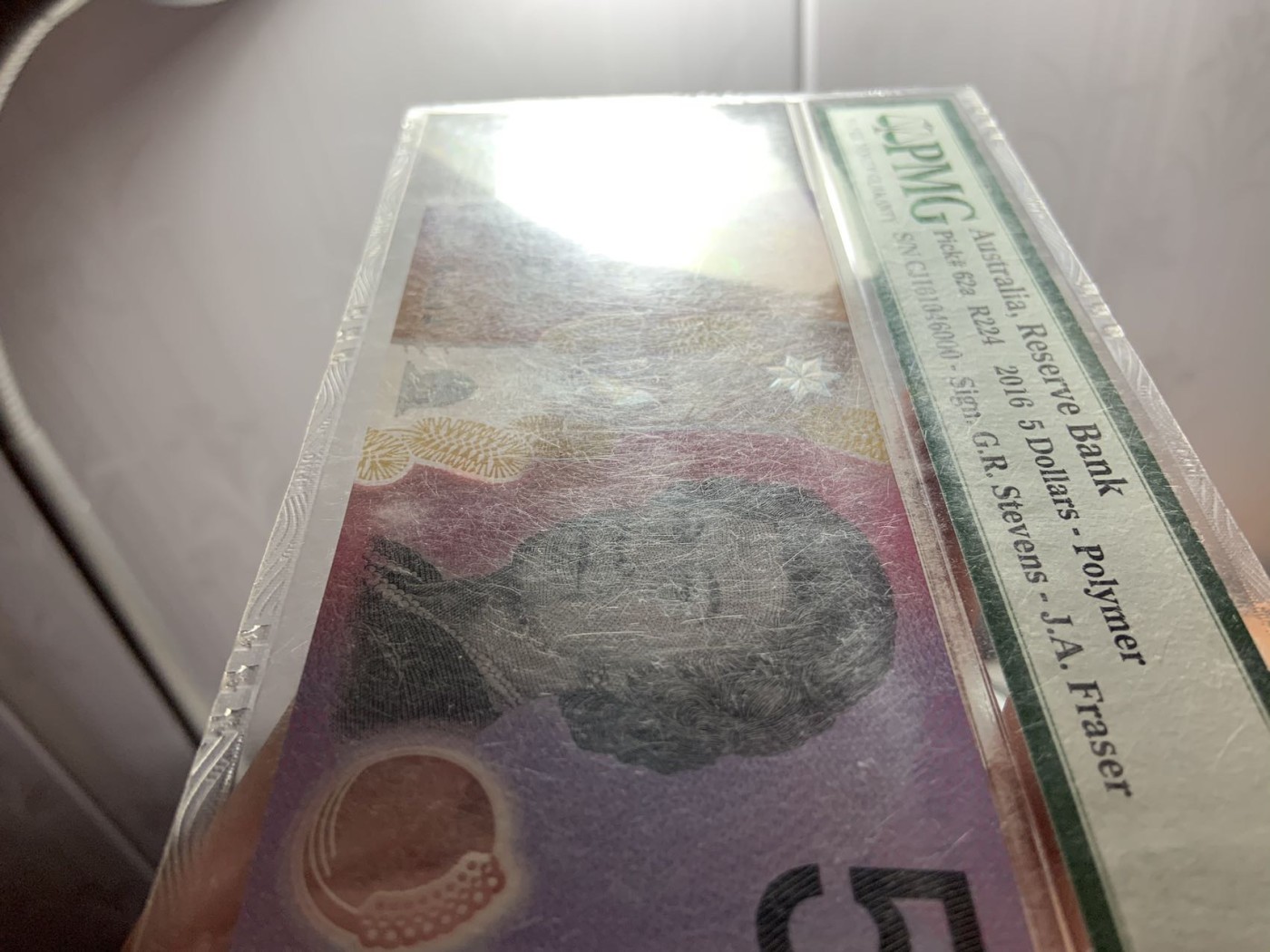 收藏联盟Quantum Auction 第284期拍卖  澳大利亚2016年5元 PMG66 豹子号000