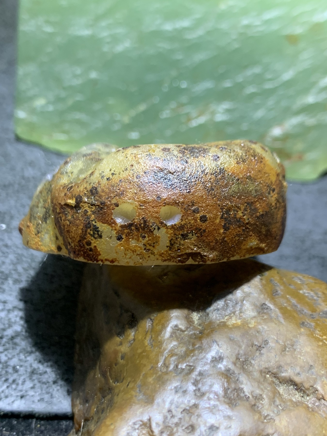 精美原皮高玉化冻料蒙料战国红玛瑙手工影雕工艺佛在心中吊坠一个