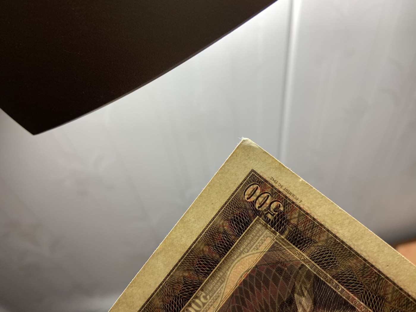 收藏联盟Quantum Auction 第285期拍卖  波西米亚和摩拉维亚1942年500克朗 品相UNC- 细节如图 少见实票 Aa冠