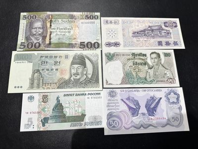 《外钞收藏家》第二百九十五期（连拍第三场） - 6张精美纸币一起 基本全新 个别不绝