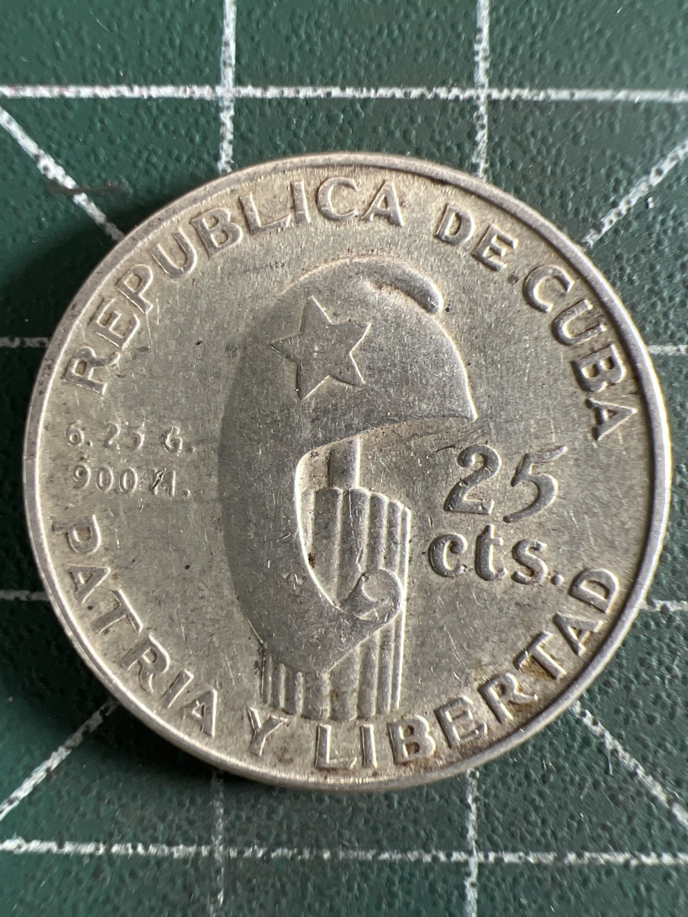 第395期 银币专场 （无押金，捡漏，全场20包邮，偏远地区除外，接收代拍业务） 古巴25分银币