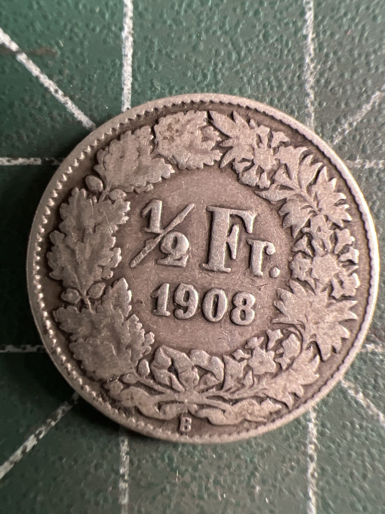 第395期 银币专场 （无押金，捡漏，全场20包邮，偏远地区除外，接收代拍业务） 瑞士1908年1/2法郎 银币