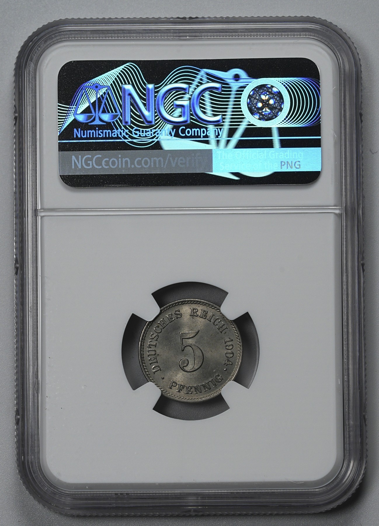 冬天里的玫瑰 1904年德国5分尼镍币，少见年份。