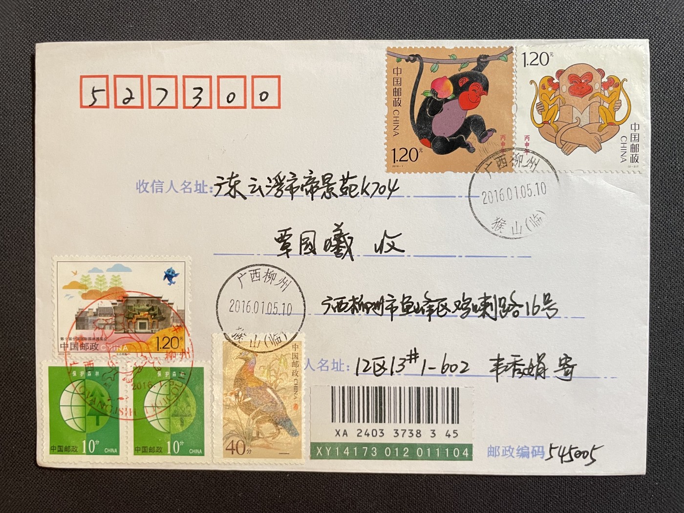 【第66期】莲池国际邮品拍卖 【原地封】2016年 猴年生肖 猴山原地首日 有落地