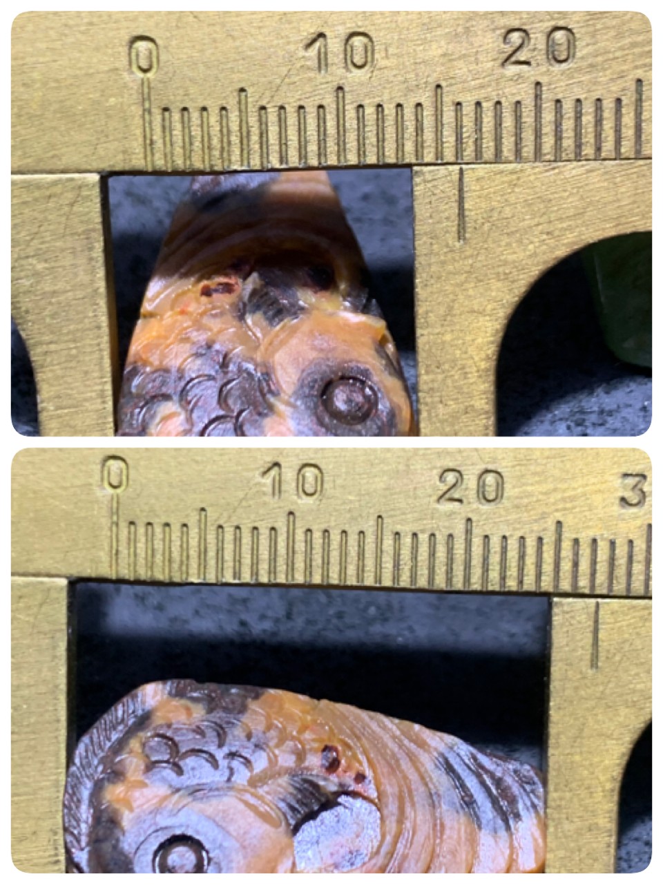 精美亚光战国红玛瑙手工俏色巧雕富贵有鱼随形一体佛头三通一个，