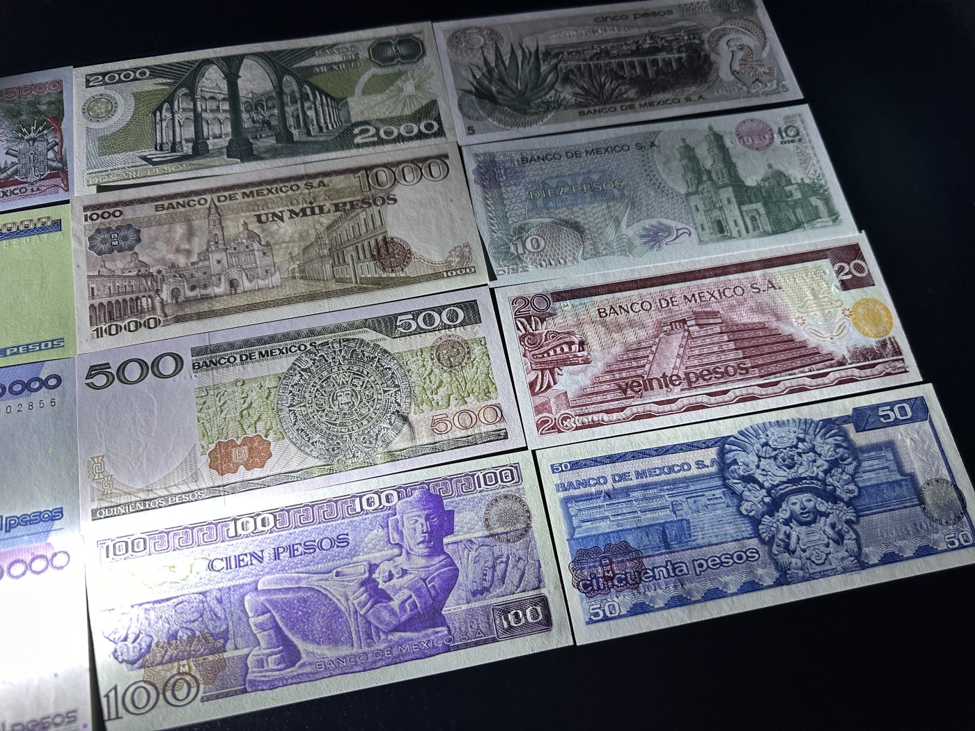 《外钞收藏家》第二百九十五期（连拍第三场） 墨西哥一套 AA冠 A冠13枚一起 全新绝品 全同小号