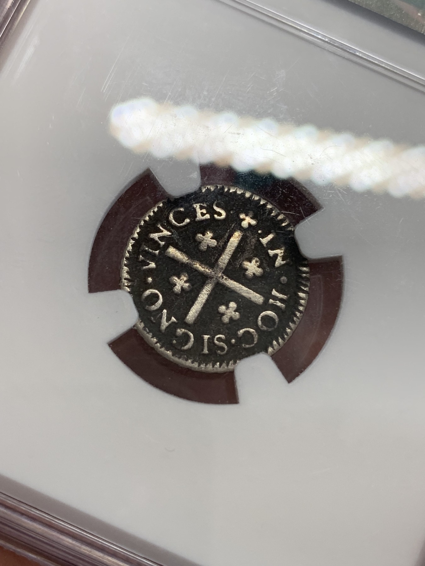 《竞宝斋》第192场-周日，周一 2场 (全场包邮) NGC VFD 葡萄牙（1750一77）40里斯银币 极少见品种