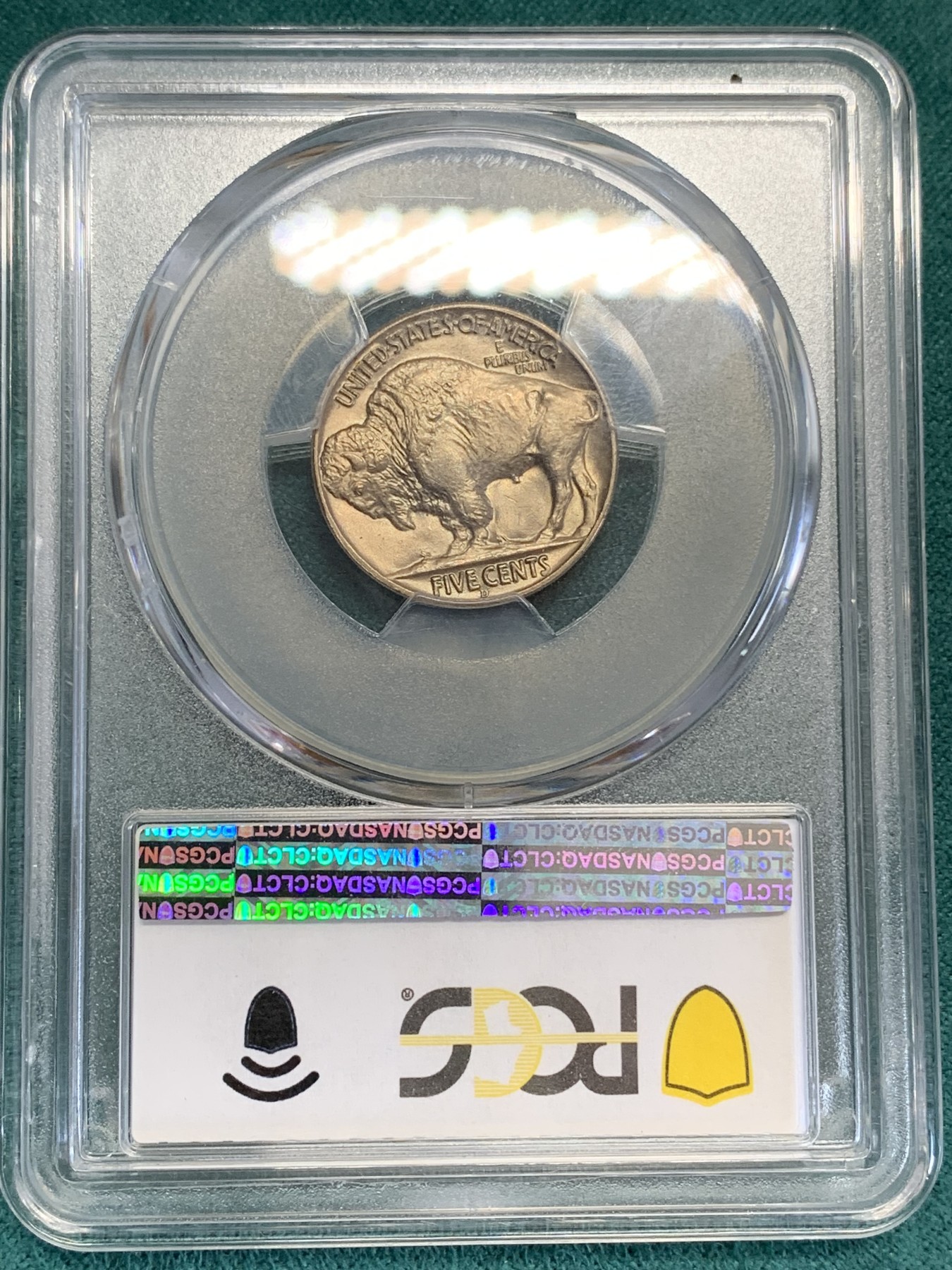 《竞宝斋》第192场-周日，周一 2场 (全场包邮) PCGS-MS66 美国 1938年 5美分 野牛币 印第安人+野牛 经典设计 高分