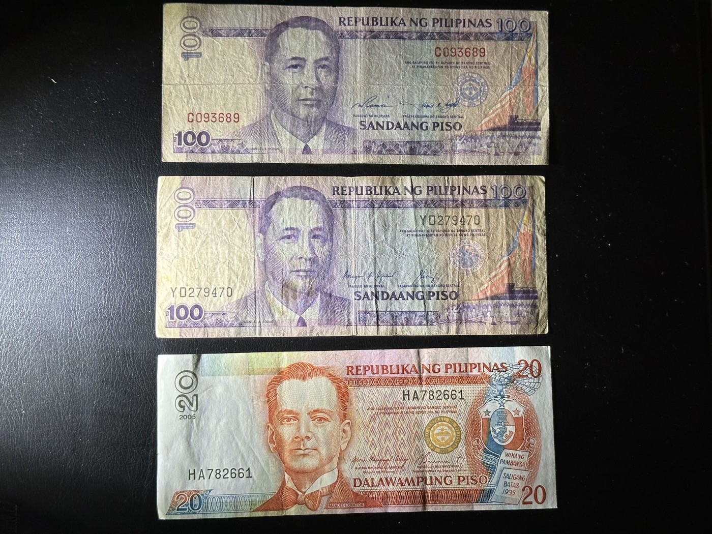 八月最后一场，第十五期大拍 （S1）菲律宾一组3张，其中100为不同签名