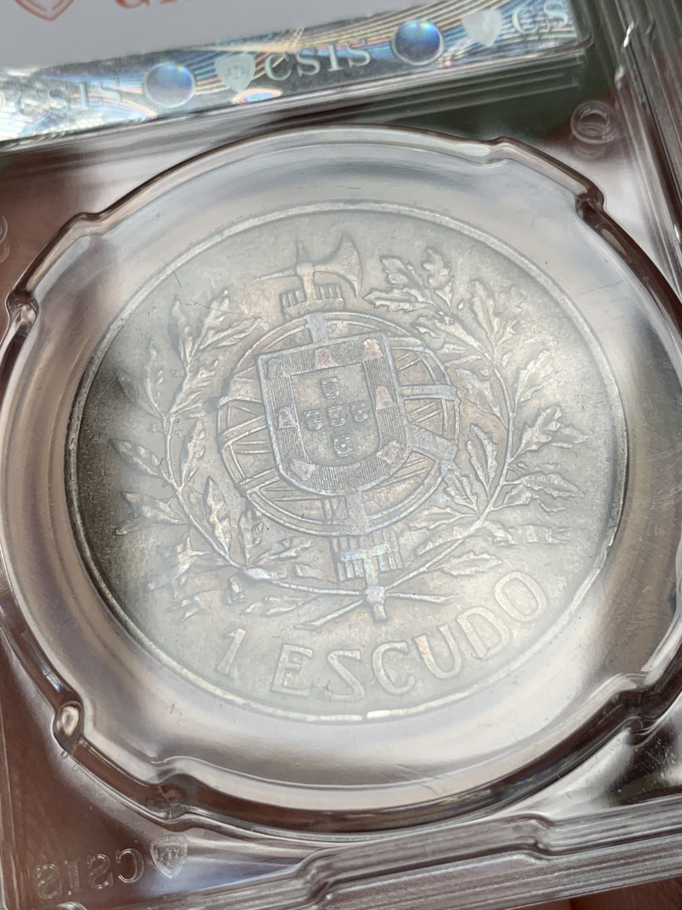 《竞宝斋》第192场-周日，周一 2场 (全场包邮) 葡萄牙1910年半岛战争女神头像1埃斯库多大银币