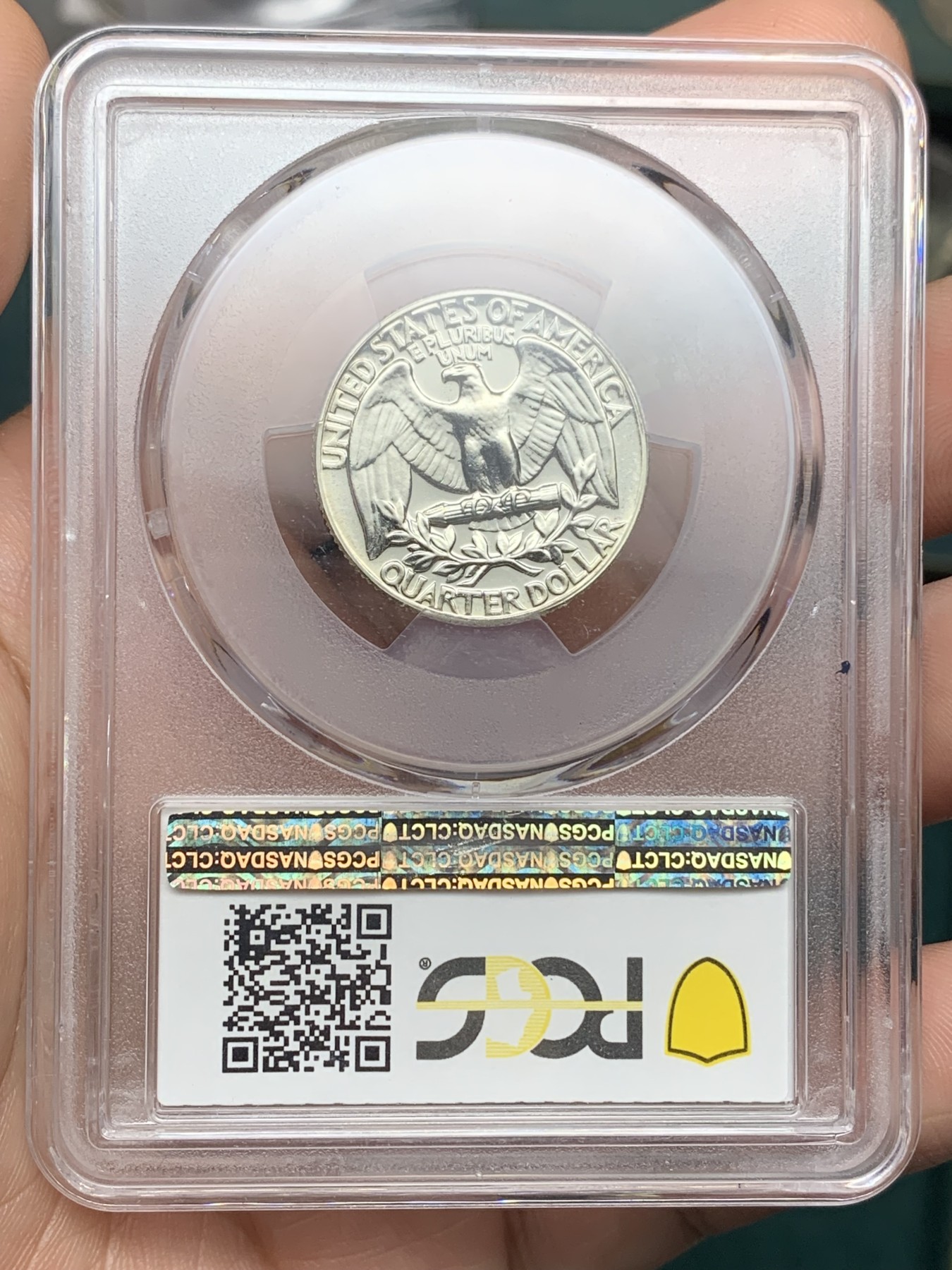 《竞宝斋》第192场-周日，周一 2场 (全场包邮) PCGS PR66 美国1957年25美分精制银币